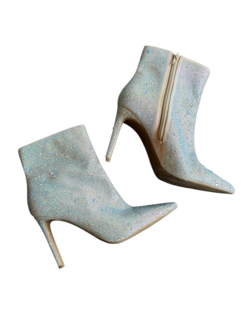 INC International Concepts Iridescent Crystal Pointed Toe Stiletto Heels Womens